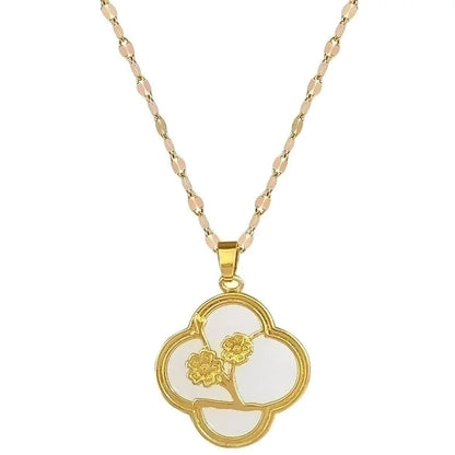 Minimalist Butterfly Titanium Steel Copper Plating Inlay Zircon Pendant Necklace