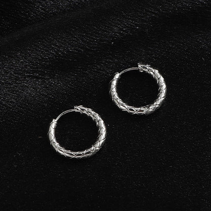1 Pair Minimalist Geometric Titanium Steel Earrings