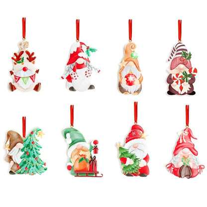 2022 New Christmas Resin Pendant Christmas Tree Decorations Small Charm Resin Elk Christmas Ornaments