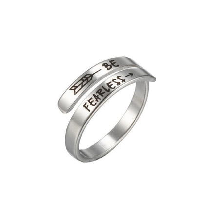 Retro Number 201 Stainless Steel No Inlaid 18K Gold Plated Plating Open Ring