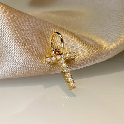 Fashion Letter Imitation Pearl Freshwater Pearl Copper Necklace