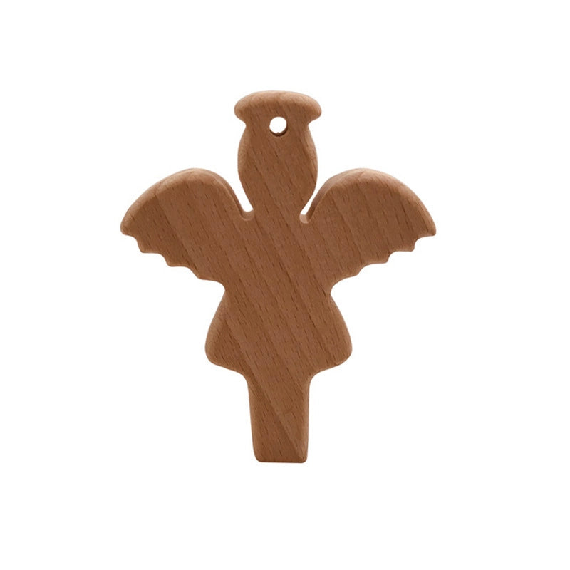 Baby Soothing Toys Beech Wood Animal Ornaments Molar Toys Baby Molar Stick Toys