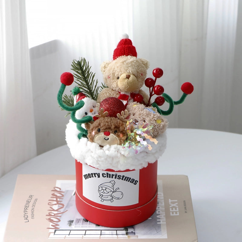 Christmas Cute Bear Artificial Flowers
