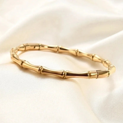 Minimalist Solid Color Titanium Steel Plating Gold Plated Bangle