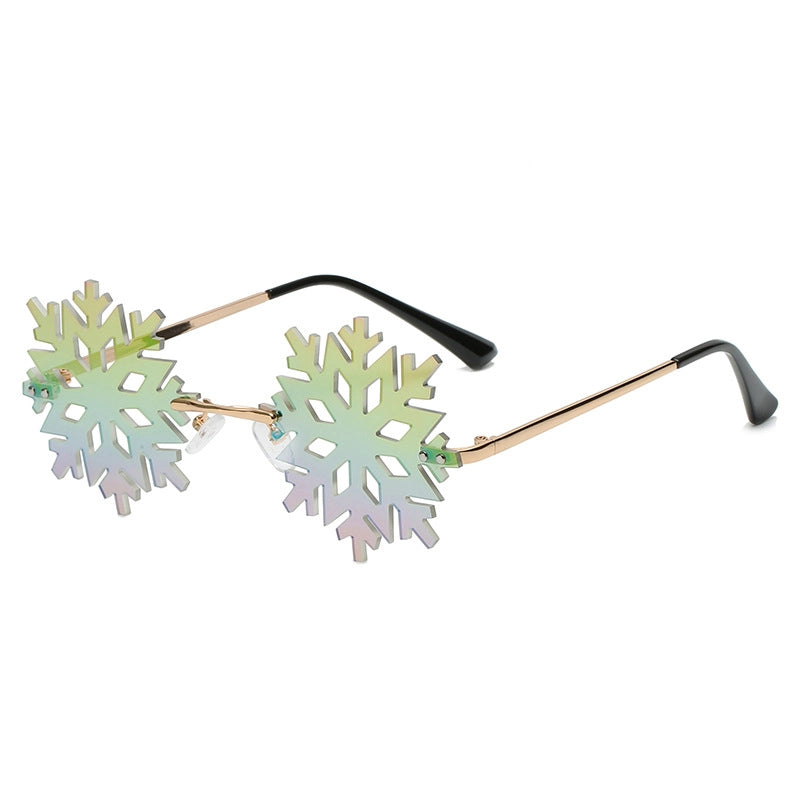 Fashion Snowflake Pc Polygon Frameless Glasses