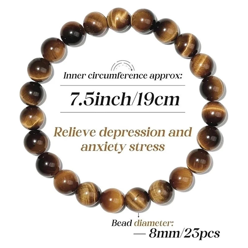 Minimalist Classic Style Round Natural Stone Bracelets In Bulk