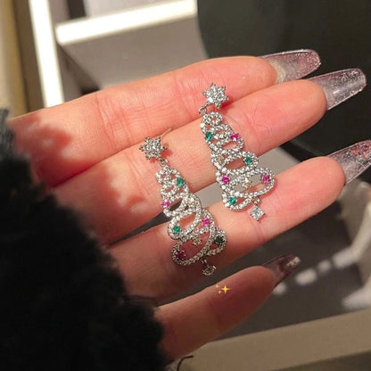 1 Pair IG Style Minimalist U Shape Geometric Flower Inlay Imitation Pearl Artificial Pearls Rhinestones Drop Earrings Ear Studs