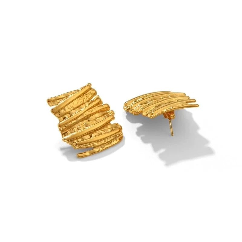 1 Pair IG Style Marine Style Modern Style Irregular Irregular Plating 304 Stainless Steel 316 Stainless Steel 18K Gold Plated Ear Studs