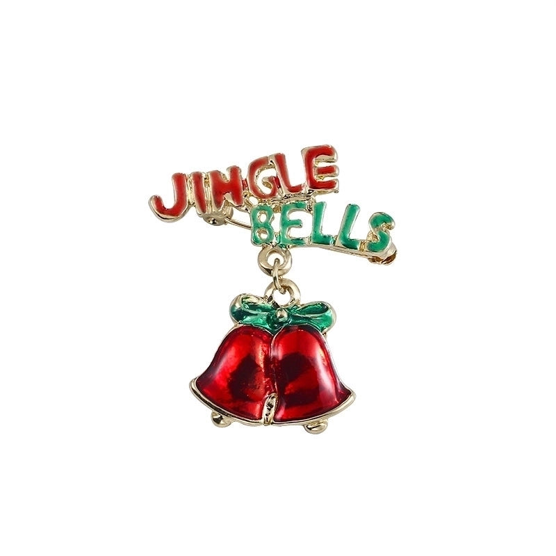 Cartoon Style Pin Christmas Tree Alloy Enamel Rhinestones Unisex Brooches