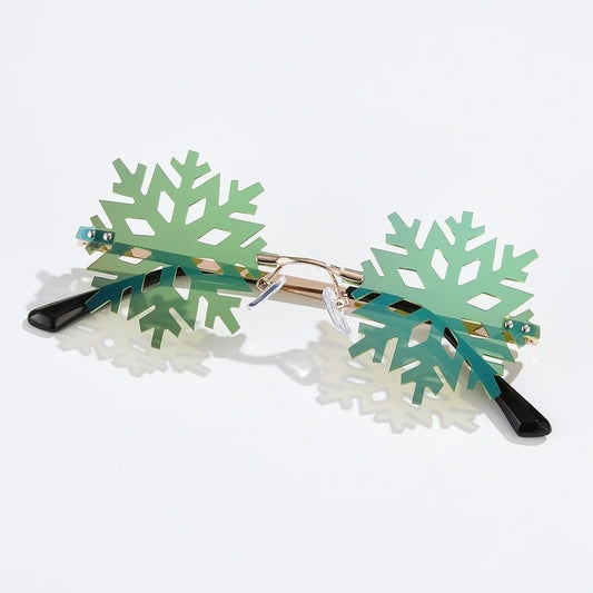 Fashion Snowflake Pc Polygon Frameless Glasses