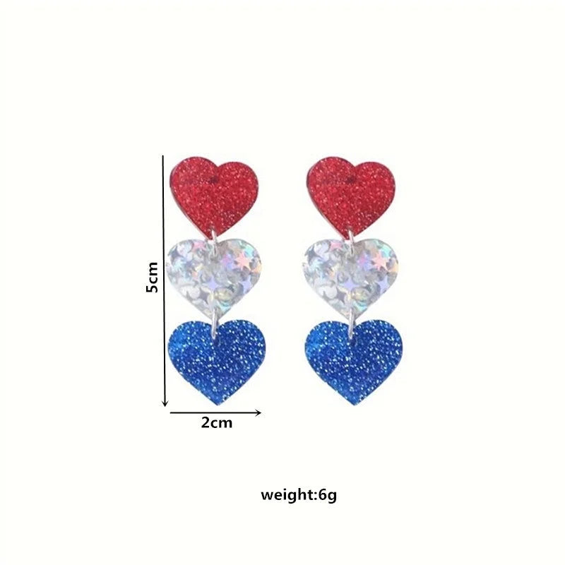 1 Pair Retro Color Block Plating Arylic Iron Aluminum Silver Plated Drop Earrings