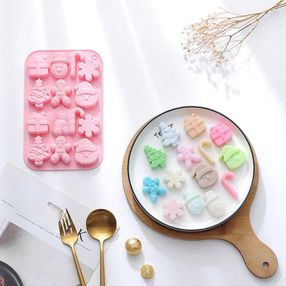 Christmas Cute Cartoon Silica Gel Kitchen Molds 1 Piece