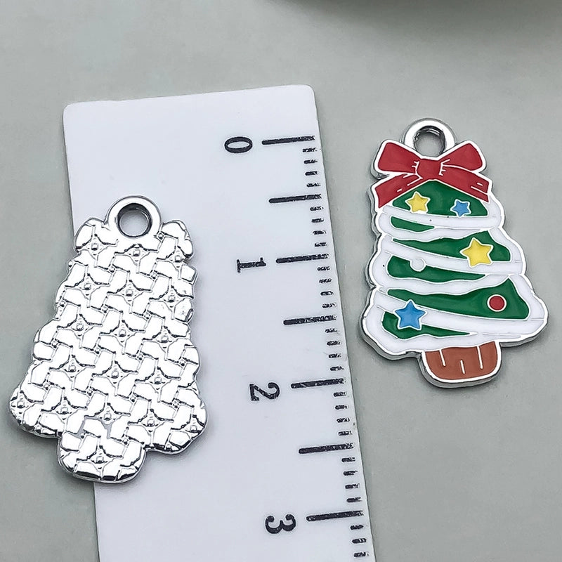1 Piece 20 PCS/Package 17x14mm 23x18mm 23x23mm Alloy Christmas Tree Santa Claus Gingerbread Pendant Jewelry Accessories