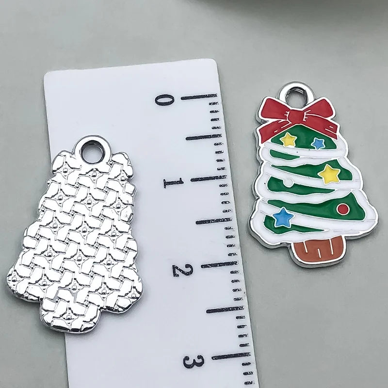 1 Piece 20 PCS/Package 17x14mm 23x18mm 23x23mm Alloy Christmas Tree Santa Claus Gingerbread Pendant Jewelry Accessories