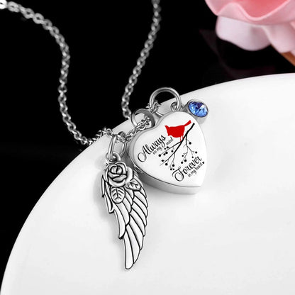 Stainless Steel Crooked Peach Heart-shaped Men's And Women's Necklace Style Cinerary Casket Commemorative Lettering Pet Lover Pendant