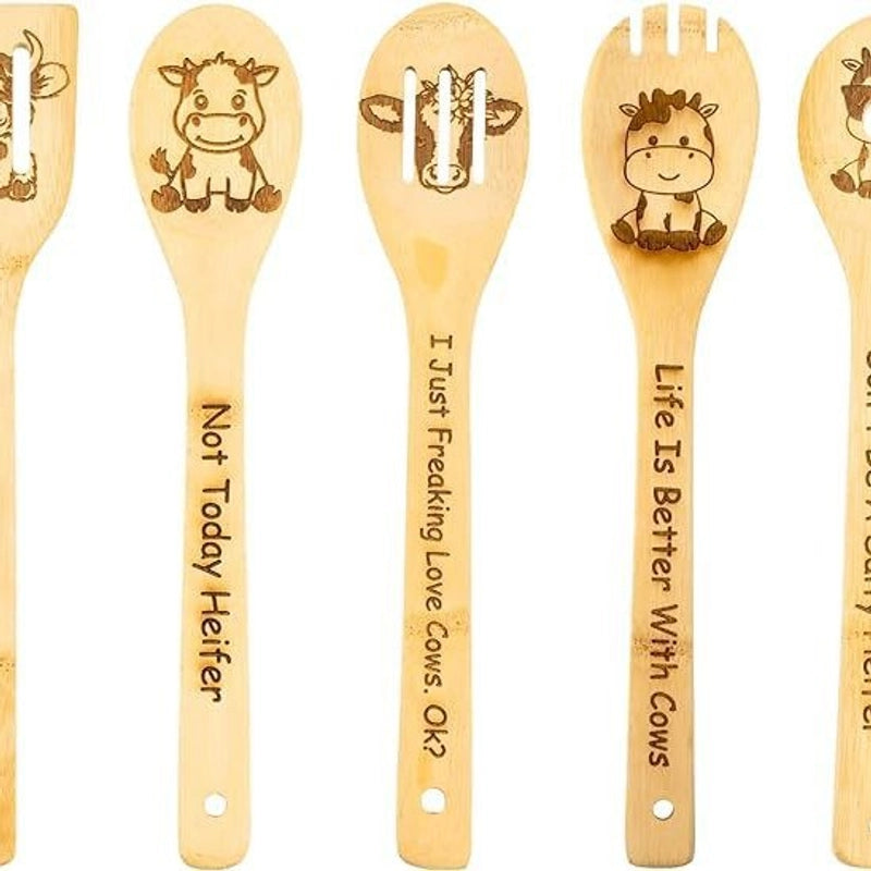 Minimalist Animal Letter Bamboo Shovel Kit 5 Pieces Set