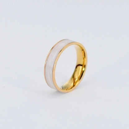 304 Stainless Steel 18K Gold Plated Romantic Sweet Commute Enamel Plating Solid Color Rings