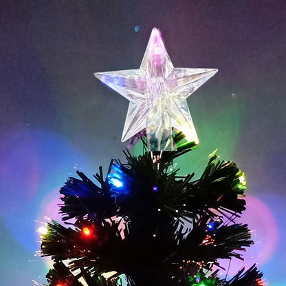 10 Pieces Transparent Round Ball Snowflake Small Five-star Christmas Tree Light String Accessories Five-pointed Star Tree Top Star Christmas Decoration