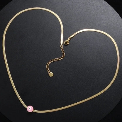 Fashion Devil'S Eye Stainless Steel Plating Necklace