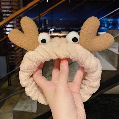 Cat Ears Hair Band Hair Band Korean Plush Internet Celebrity Rabbit Ear Hair Accessories Bow Face Wash Hair Band