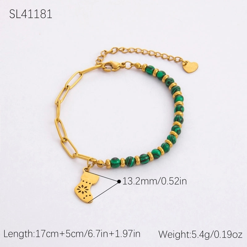 Cute Modern Style Christmas Tree Bow Knot Snowflake 304 Stainless Steel Plating Bracelets Earrings Necklace