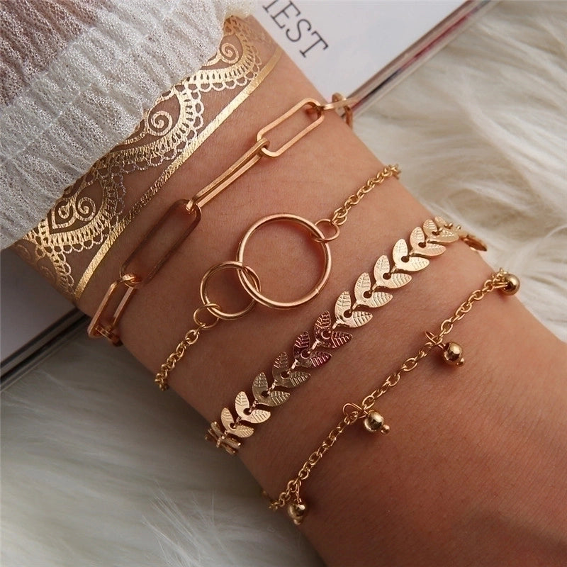 Vintage Style Punk Minimalist Moon Leaves Arrow Alloy Gold Plated Silver Plated Artificial Diamond Rhinestones Bracelets Bangle In Bulk