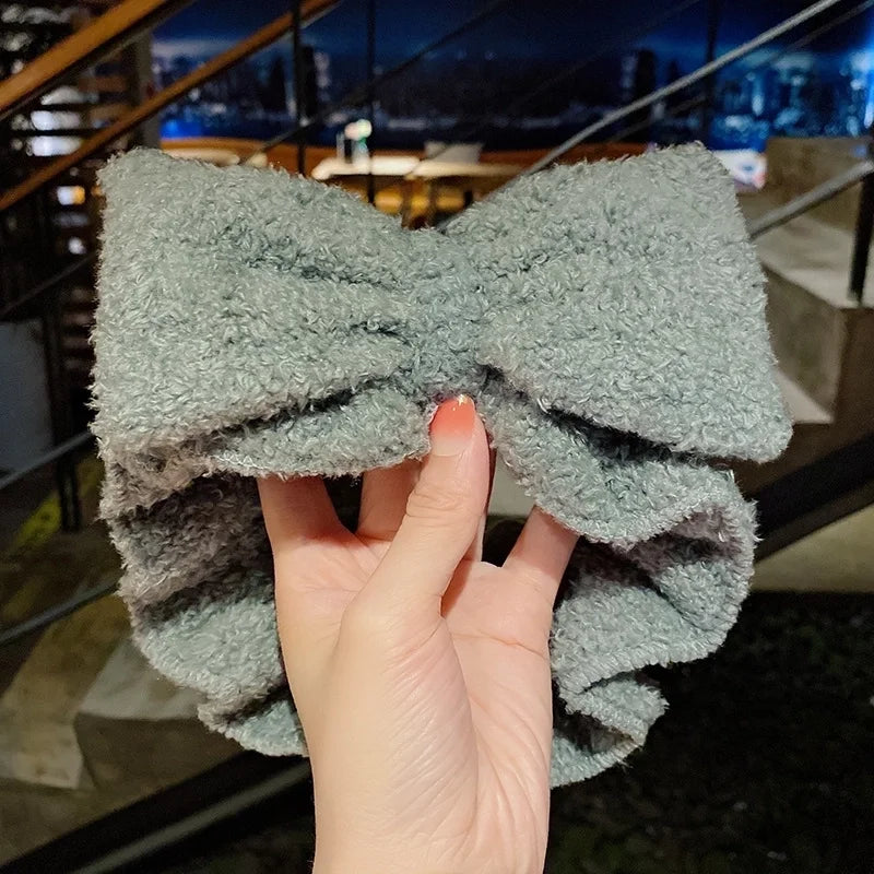 Cat Ears Hair Band Hair Band Korean Plush Internet Celebrity Rabbit Ear Hair Accessories Bow Face Wash Hair Band