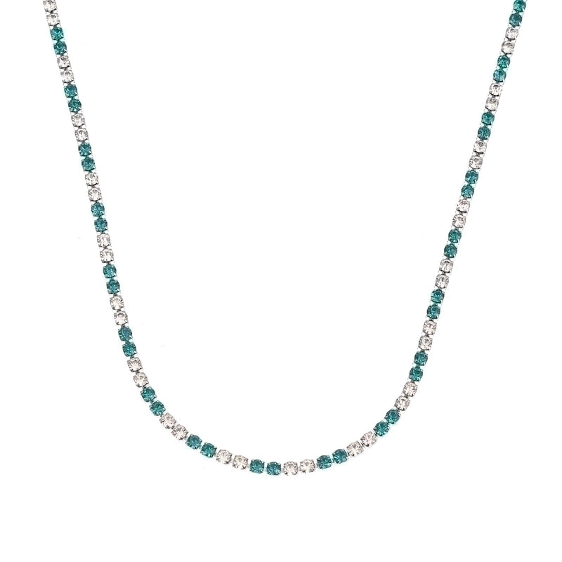 Modern Style Geometric Stainless Steel Handmade Inlay Artificial Gemstones Bracelets Necklace