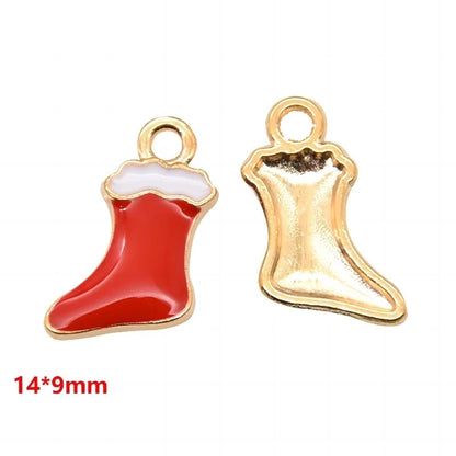 1 Piece Alloy Christmas Tree Santa Claus Christmas Socks Pendant Jewelry Accessories