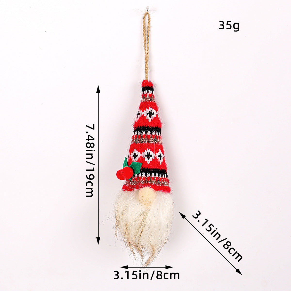 Christmas Decoration Christmas Sequin Lighted Rudolph Doll Christmas Glowing Faceless Gnome Doll Ornament