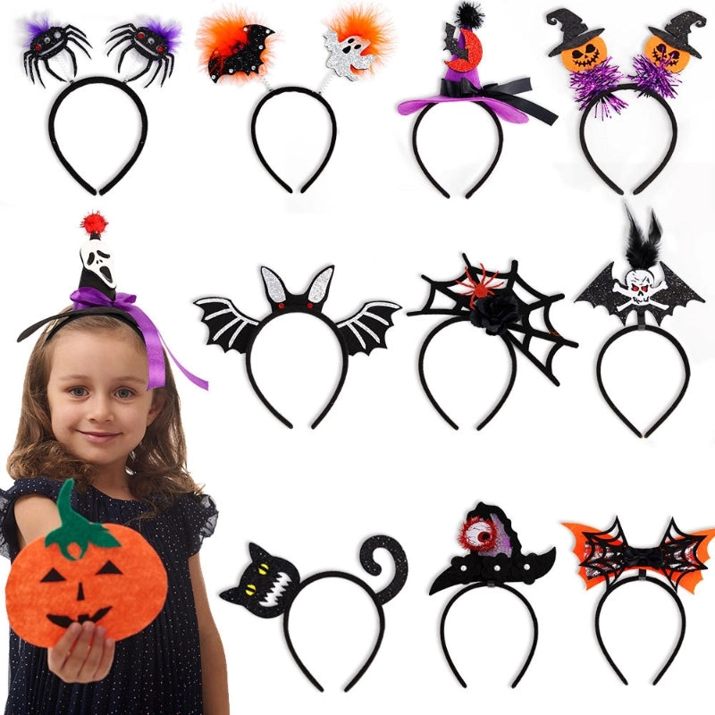 Halloween Hip-Hop Cool Style Cat Spider Web Plastic Felt Cloth Club Party Street