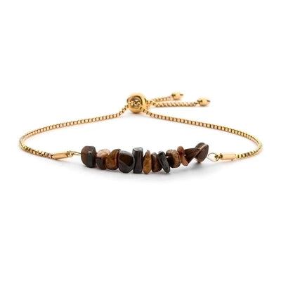 Casual Irregular Stainless Steel Natural Stone Bracelets In Bulk
