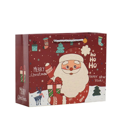 Christmas Cute Christmas Tree Santa Claus White Cardboard Holiday Festival Gift Wrapping Supplies
