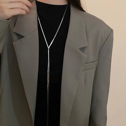 Sweet Solid Color Titanium Steel Plating Pendant Necklace