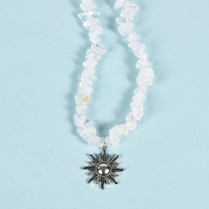 Fashion Geometric Crystal Beaded Necklace