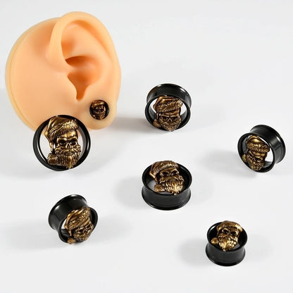 1 Piece Ear Cartilage Rings & Studs Classical Hip-Hop Vintage Style Skull 304 Stainless Steel Copper 18K Gold Plated Auricle