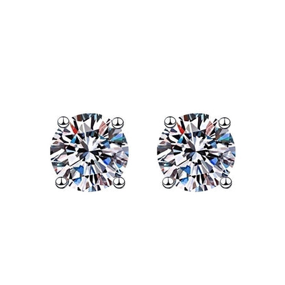 1 Pair Sweet Minimalist Round Heart Shape Bow Knot Plating Inlay Copper Zircon Silver Plated Drop Earrings