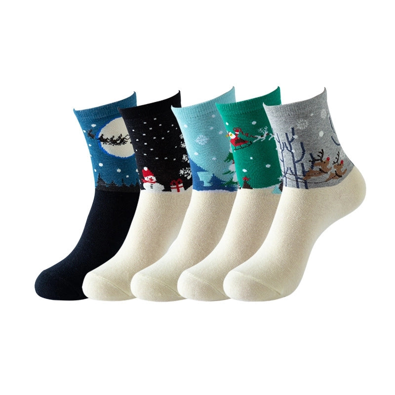 Women's Socks Fun Cat Socks Mid-length Socks Novelty Dog Animal Women's Socks Cotton Socks Cartoon Stockings Yama