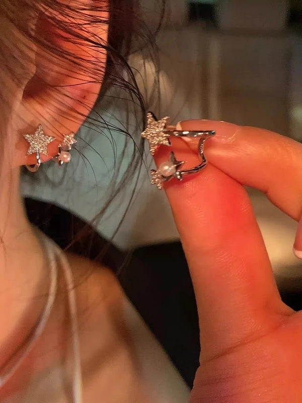 1 Pair Casual Minimalist Round Heart Shape Plating Inlay Copper Zircon Earrings