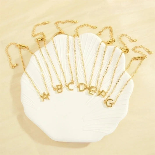 Minimalist Letter Copper Plating 18k Gold Plated Bracelets