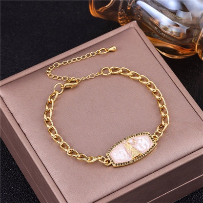 Vintage Style Minimalist Animal Letter Copper Bracelets Cuban Link Chain Curb Chain Cable Chain Box Chain