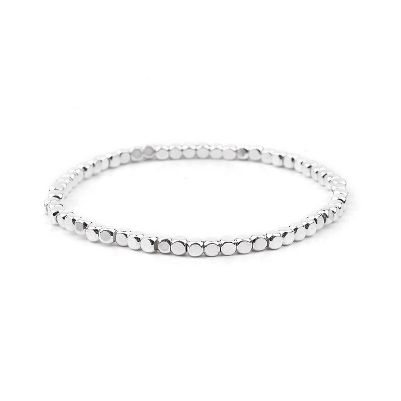 Minimalist Geometric Beaded Crystal Bracelets