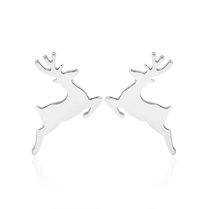 1 Pair Fashion Christmas Tree Plating 304 Stainless Steel 18K Gold Plated Ear Studs