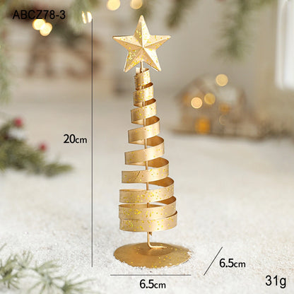 Christmas Elegant Lady Minimalist Christmas Tree Iron Holiday Daily Selfie Ornaments Decorations Table Decoration