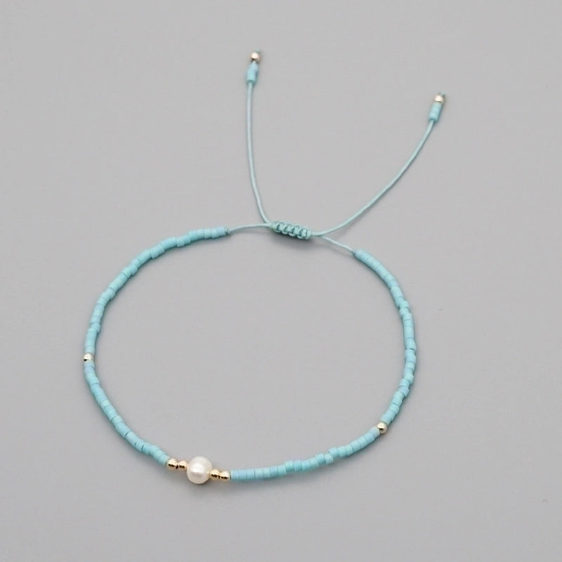 1 Piece Minimalist Circle Beaded Irregular Pearl Women\'s Bracelets