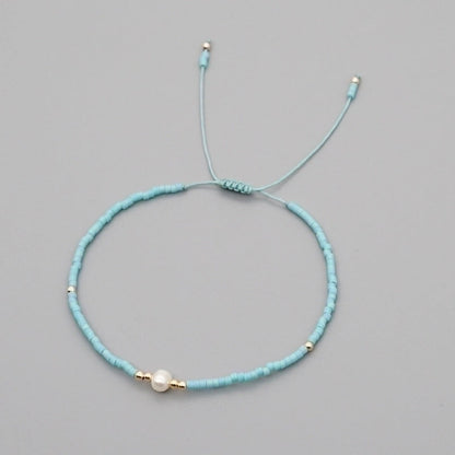 1 Piece Minimalist Circle Beaded Irregular Pearl Women\'s Bracelets