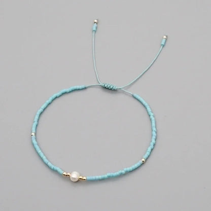 1 Piece Minimalist Circle Beaded Irregular Pearl Women\'s Bracelets