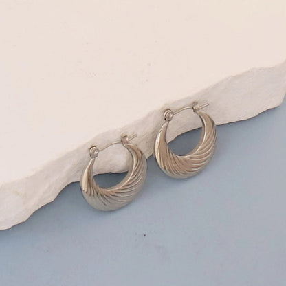 1 Pair Minimalist Round Square Heart Shape 304 Stainless Steel Earrings