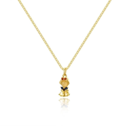 Cartoon Style Cartoon Character Copper Plating Inlay Zircon 18k Gold Plated Pendant Necklace