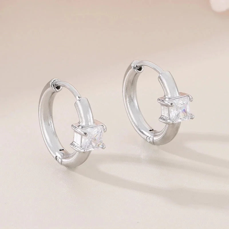 1 Pair Minimalist Commute Geometric 304 Stainless Steel 18K Gold Plated Earrings